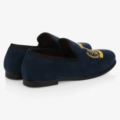 Boys Blue Crest Slip-On Shoes