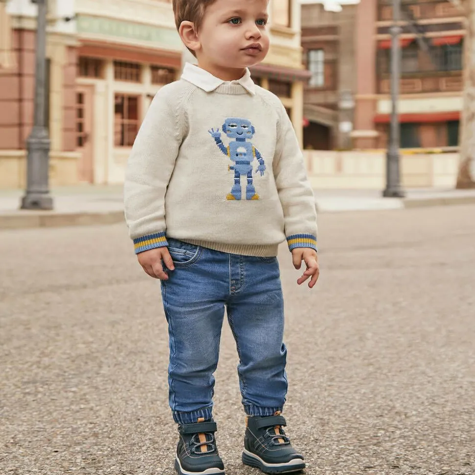 Boys Blue Denim-Look Jeans