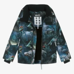 Boys Blue Dinosaur Ski Jacket