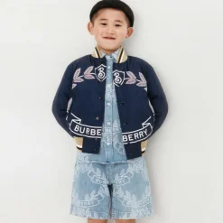 Boys Blue Down Filled Bomber Jacket