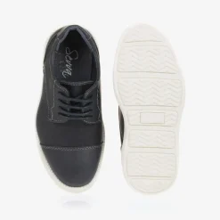 Boys Blue Faux Leather Shoes