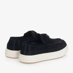 Boys Blue Faux Suede Loafers