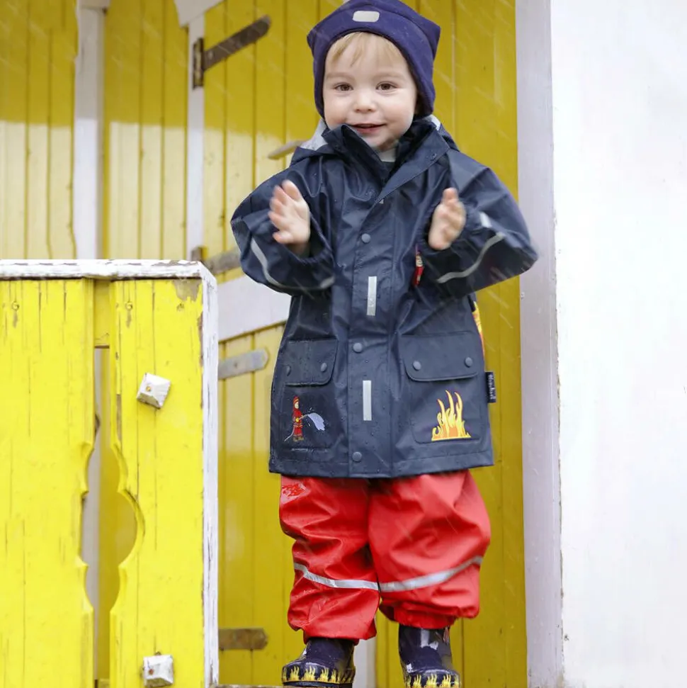 Boys Blue Fire Engine Raincoat