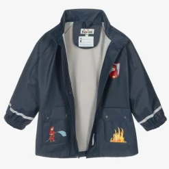 Boys Blue Fire Engine Raincoat