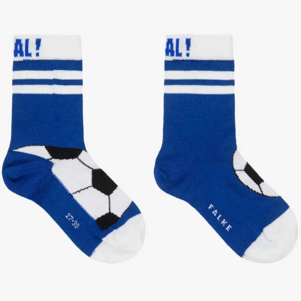 Boys Blue Football Socks