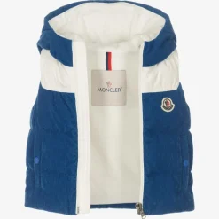 Boys Blue Hooded Down Gilet