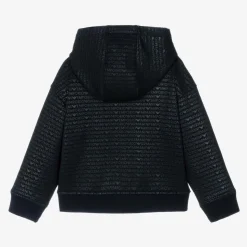 Boys Blue Hooded Jersey Cardigan