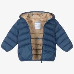 Boys Blue Hooded Puffer Jacket