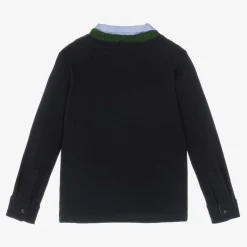 Boys Blue Jersey & Knitted Sweatshirt