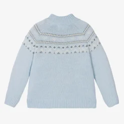 Boys Blue Knitted Fair Isle Sweater