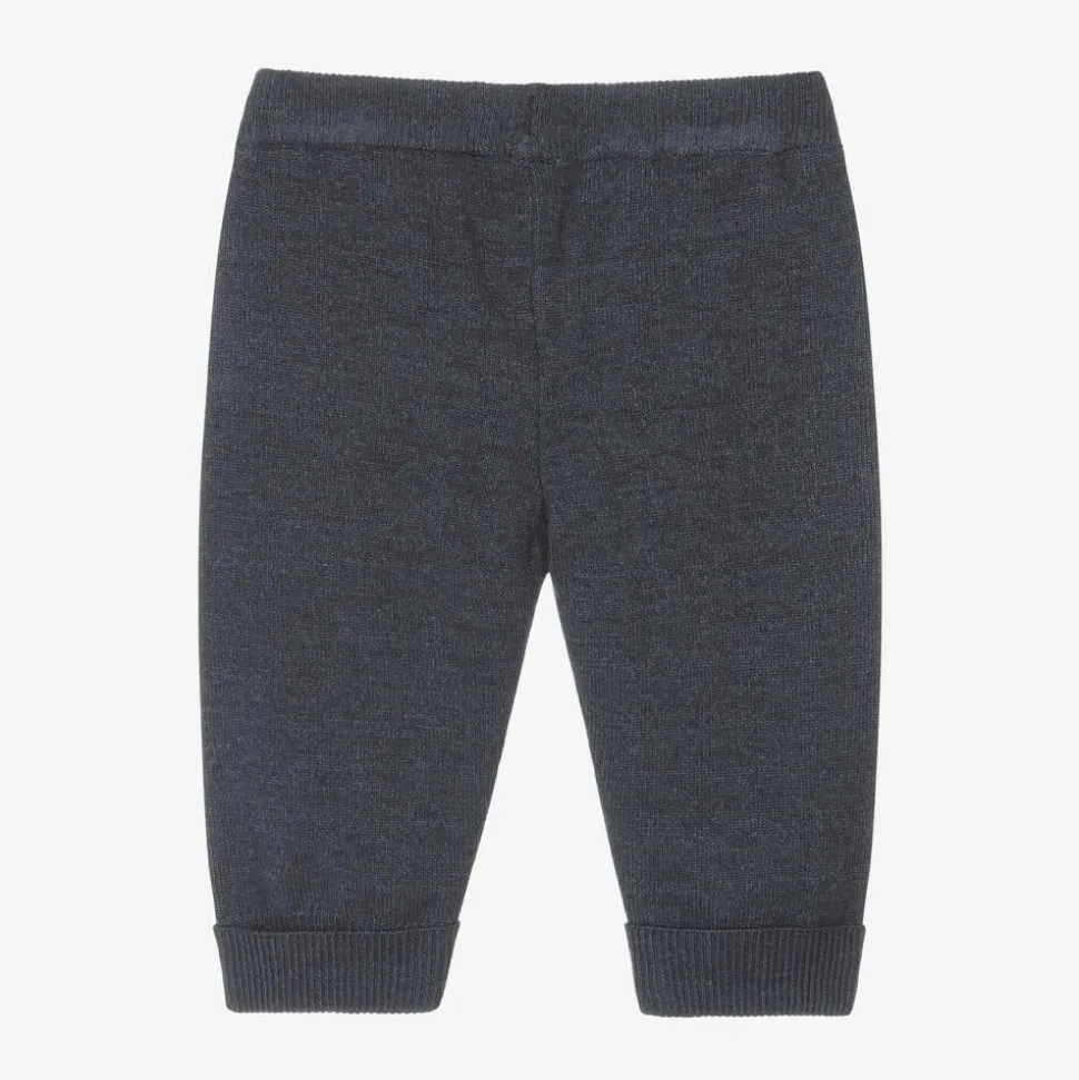 Boys Blue Knitted Joggers