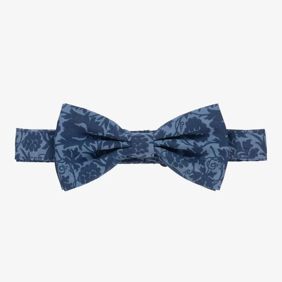 Boys Blue Liberty Print Bow Tie (13cm)