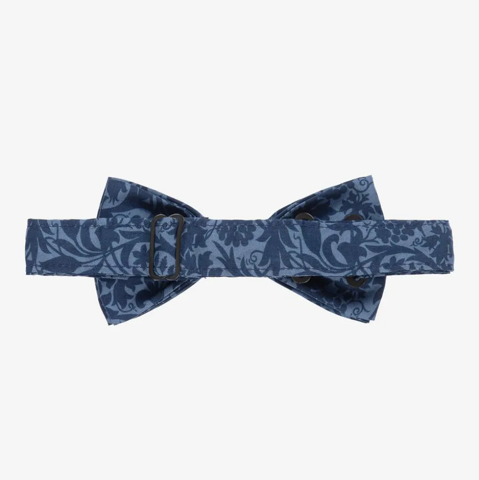 Boys Blue Liberty Print Bow Tie (13cm)
