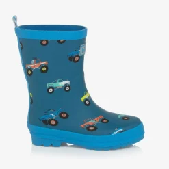 Boys Blue Monster Truck Rain Boots