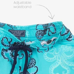 Boys Blue Octopus Print Swim Shorts