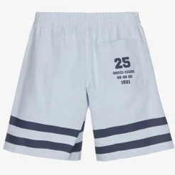 Boys Blue Oxford Cotton Shorts