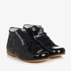 Boys Blue Patent Brogue Shoes