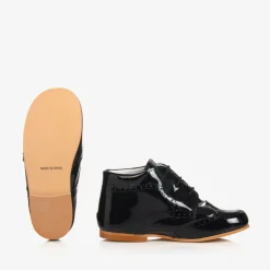 Boys Blue Patent Brogue Shoes