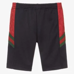 Boys Blue Piqué Logo Shorts
