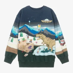 Boys Blue Pixelscape Sweatshirt