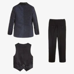 Boys Blue Satin Suit