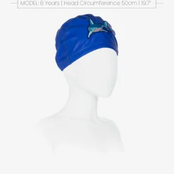 Boys Blue Shark Swimming Cap