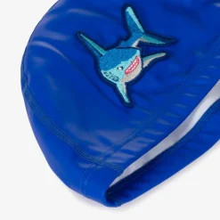 Boys Blue Shark Swimming Cap