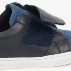 Boys Blue Suede Leather Trainers