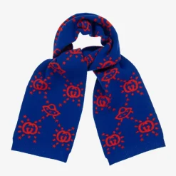 Boys Blue UFO Knitted Wool Scarf (145cm)