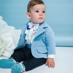 Boys Blue Velour Suit