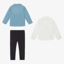 Boys Blue Velour Suit