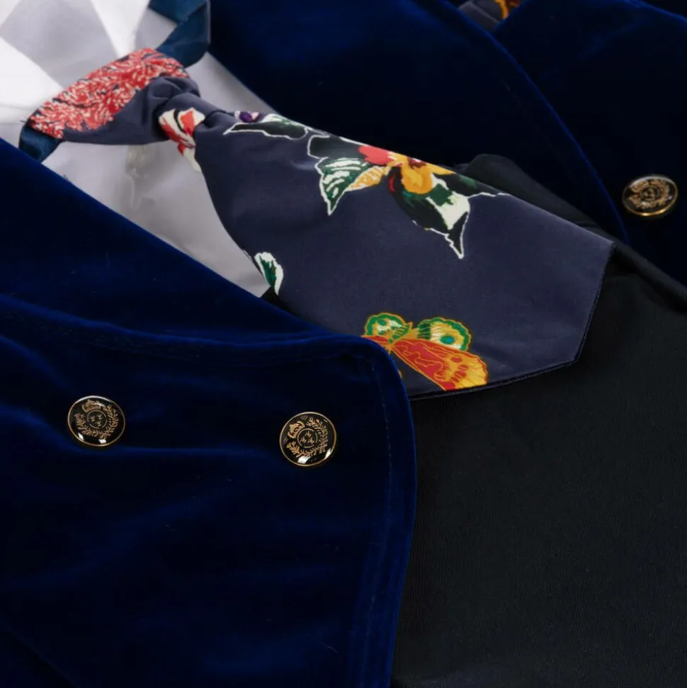 Boys Blue Velvet Suit