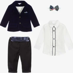 Boys Blue Velvet Suit