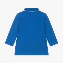 Boys Bright Blue Cotton Polo Shirt