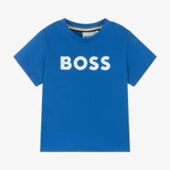 Boys Bright Blue Cotton T-Shirt