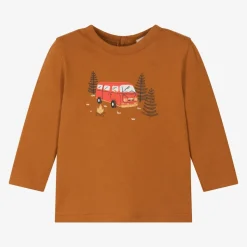 Boys Brown Cotton Top