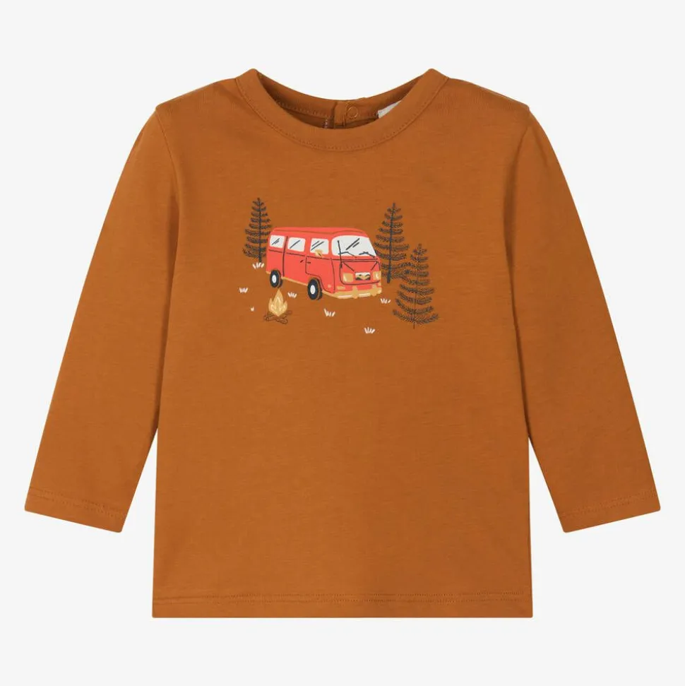 Boys Brown Cotton Top