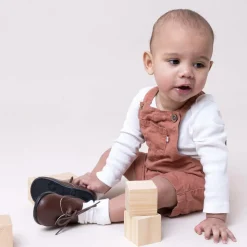 Boys Brown First Walker Shoes