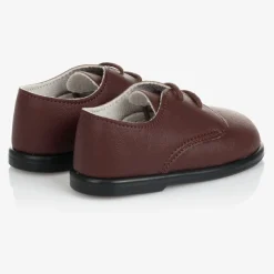 Boys Brown First Walker Shoes