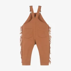 Boys Brown Horse Cotton Dungarees