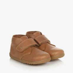 Boys Brown Leather First-Walker Boots