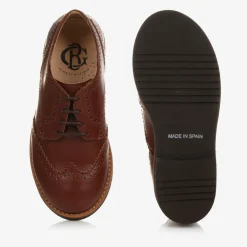 Boys Brown Leather Lace-Up Brogues
