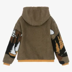 Boys Brown Mountain Fleece Zip-up Hoodie