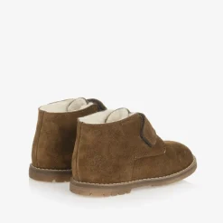 Boys Brown Suede First Walker Boots