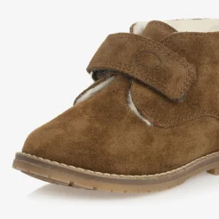 Boys Brown Suede First Walker Boots
