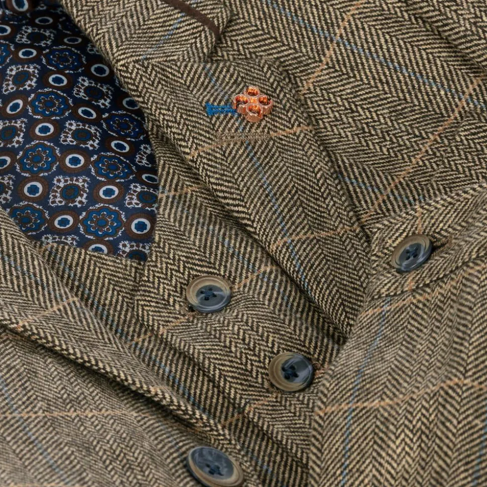 Boys Brown Tweed Albert Suit