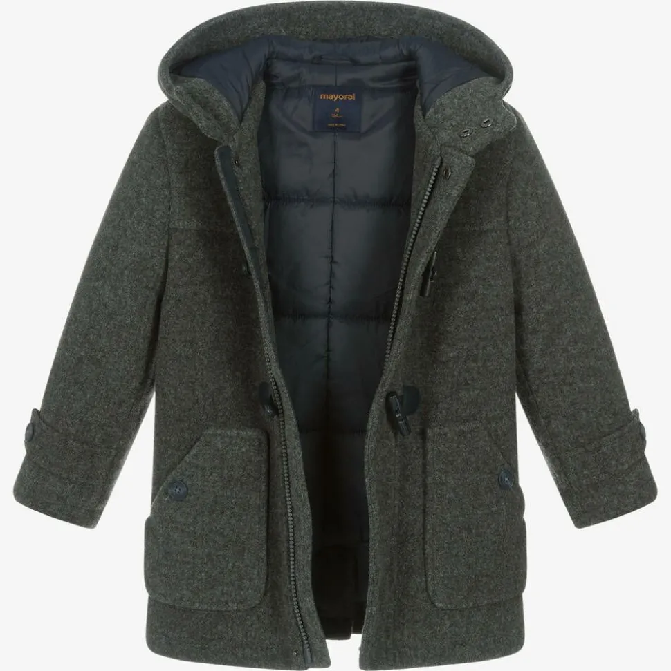 Boys Dark Grey Duffle Coat