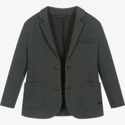 Boys Dark Grey Jersey Blazer