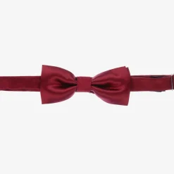Boys Dark Red Satin Bow Tie (10cm)
