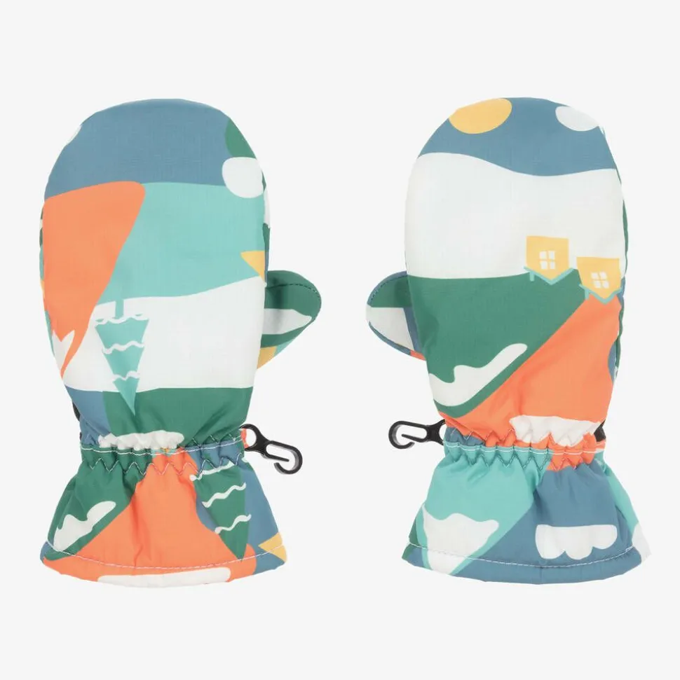 Boys Green Alpine Ski Gloves